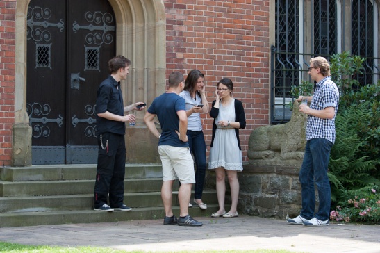 Students playing Castle Crisis